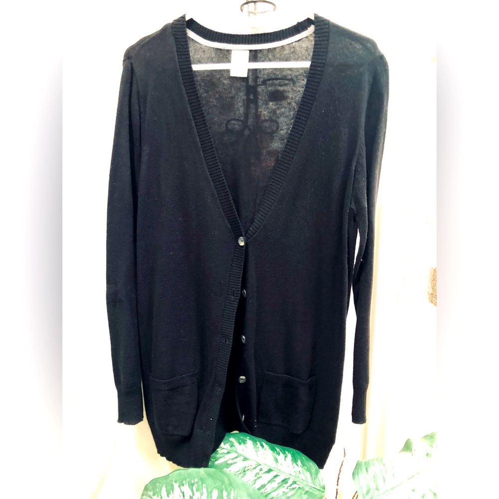 Faded Glory Women's Black Cardigan Sweater